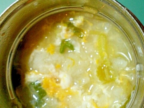 スープジャーで卵雑炊